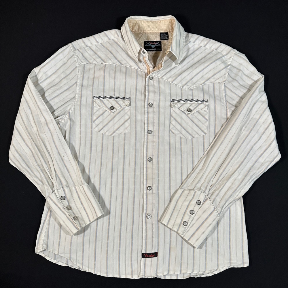 Fender Custom Shop Western Shirt Rock & Roll Religion XL Pearl Snaps Embroidered